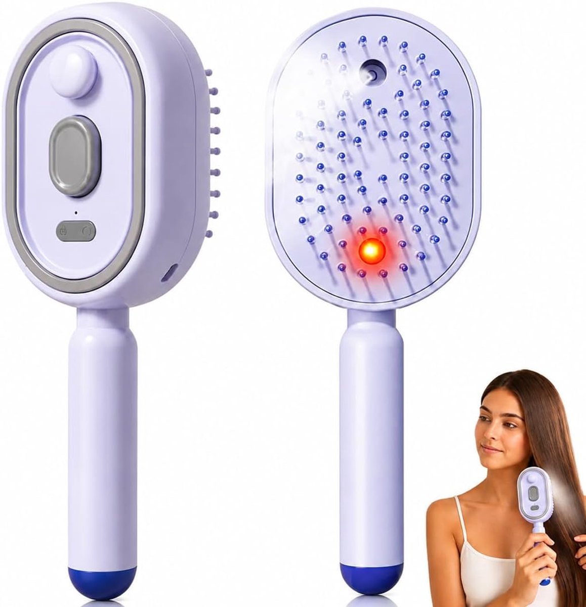 Draadloze massagekam met luchtkussens - Type-C-oplader - Voor hoofdhuidverzorging - Zorgt voor soepel haar - ShopVlot
