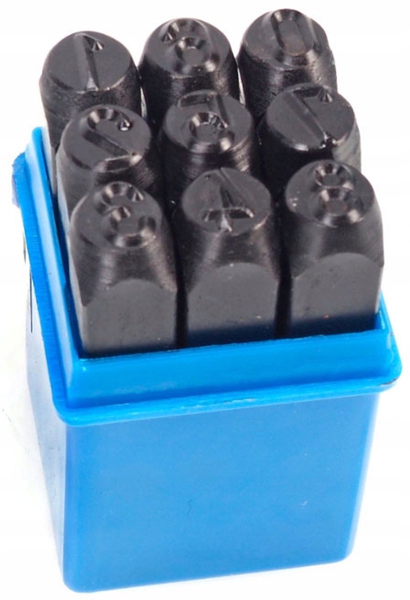 Nummerstempel Set 10mm - 9 Stuks