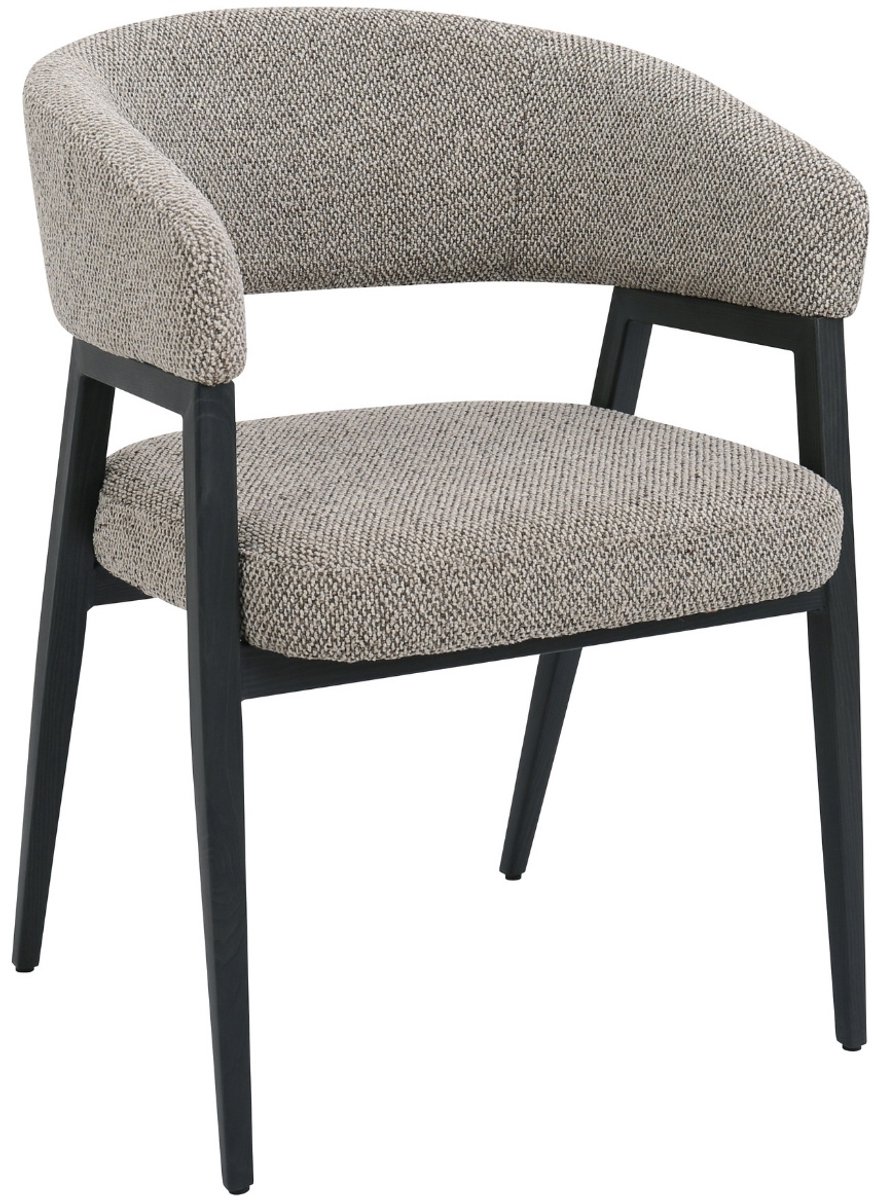 DÉJA Living Eetkamerstoel Fureso - Taupe/Zwart - Set van 2