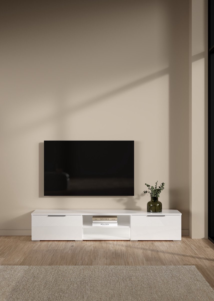 Giga Living Tv-meubel Match - Wit Hoogglans - 173x40x33cm