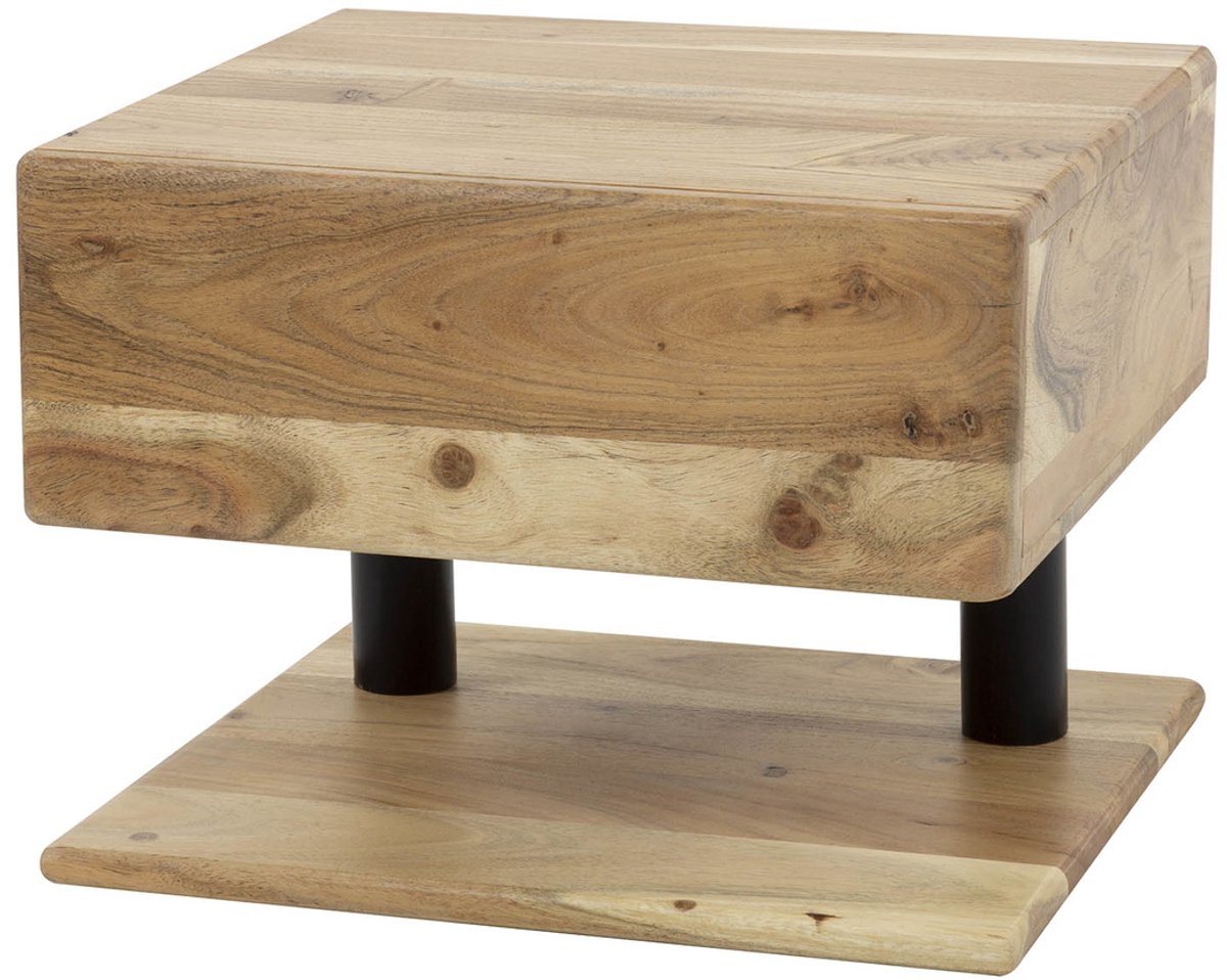 Giga Meubel Nachtkastje Shelve - Naturel Acaciahout - 27x35x32cm