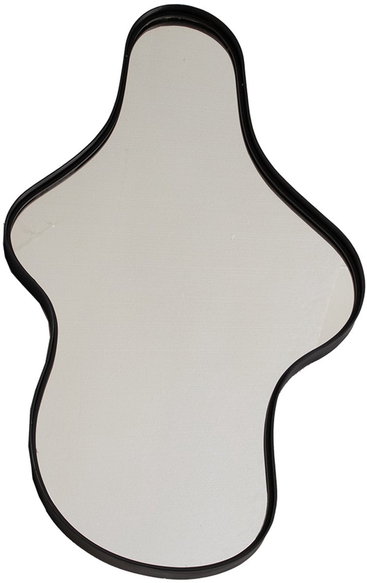 Giga Meubel Spiegel Dory - Organisch - Zwart - 90cm
