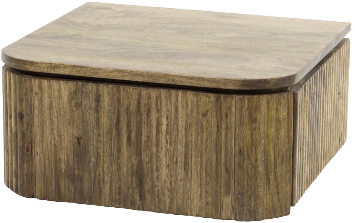 Giga Meubel Zwevend Nachtkastje Wave - Hout - 45x40x21cm