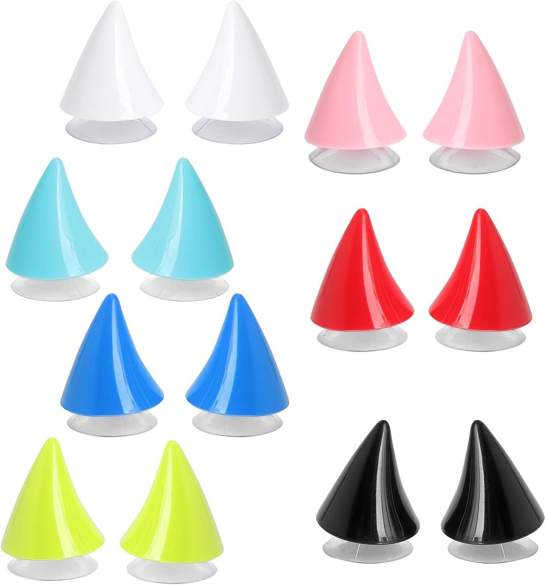 Motorhelm duivelshoorndecoratie 14 stuks - hoogwaardig kunststof - lichtgewicht - unieke uitstraling - ShopVlot