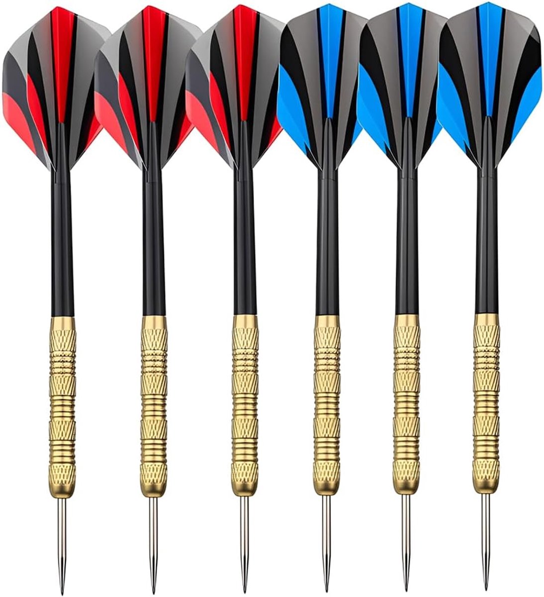 Dartpijlen 6 stuks - professionele stalen darts - metalen punt - ideaal voor beginners - ShopVlot