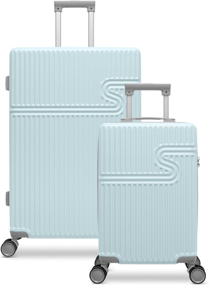 Koffer set 2 delig - Handbagage koffer 28L - Ruime reiskoffer 86L - TSA slot - Glacier Lake, Soft Lime - ShopVlot