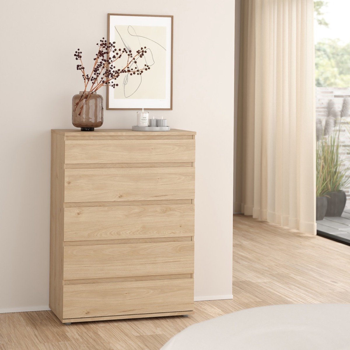 Giga Living Ladekast Nova - Naturel - 80x40x105cm