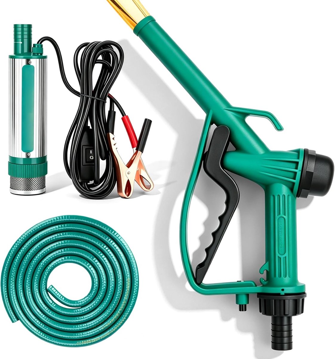 Dieselpomp 30 l/min - 12 V - stil en krachtig - ideaal voor brandstofoverdracht - ShopVlot