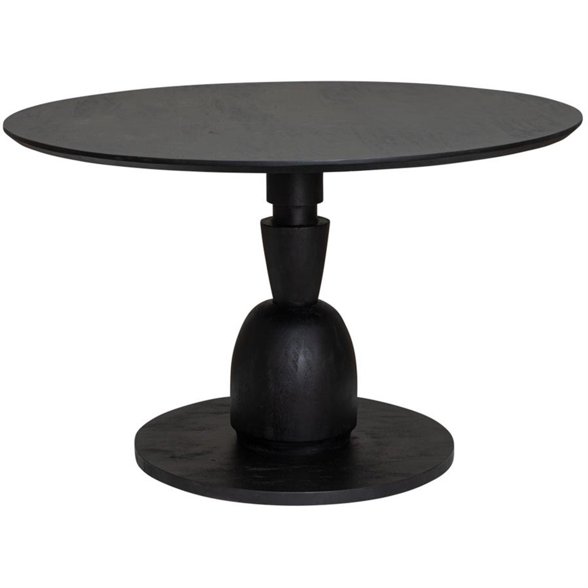 Tower Living Eettafel Brunello - Rond Zwart Hout - Ø50x57cm