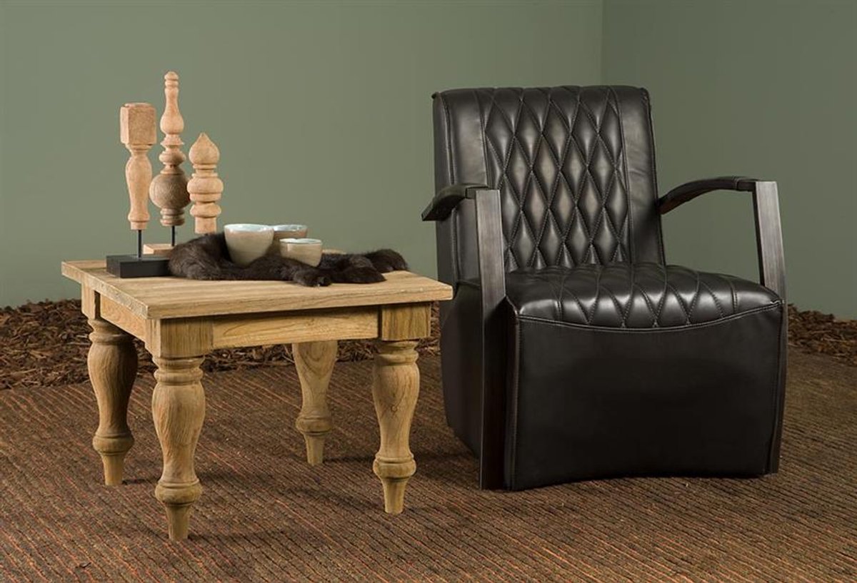 Tower Living Bijzettafel Bologna - Vierkant Bruin Hout - 60x60x45cm