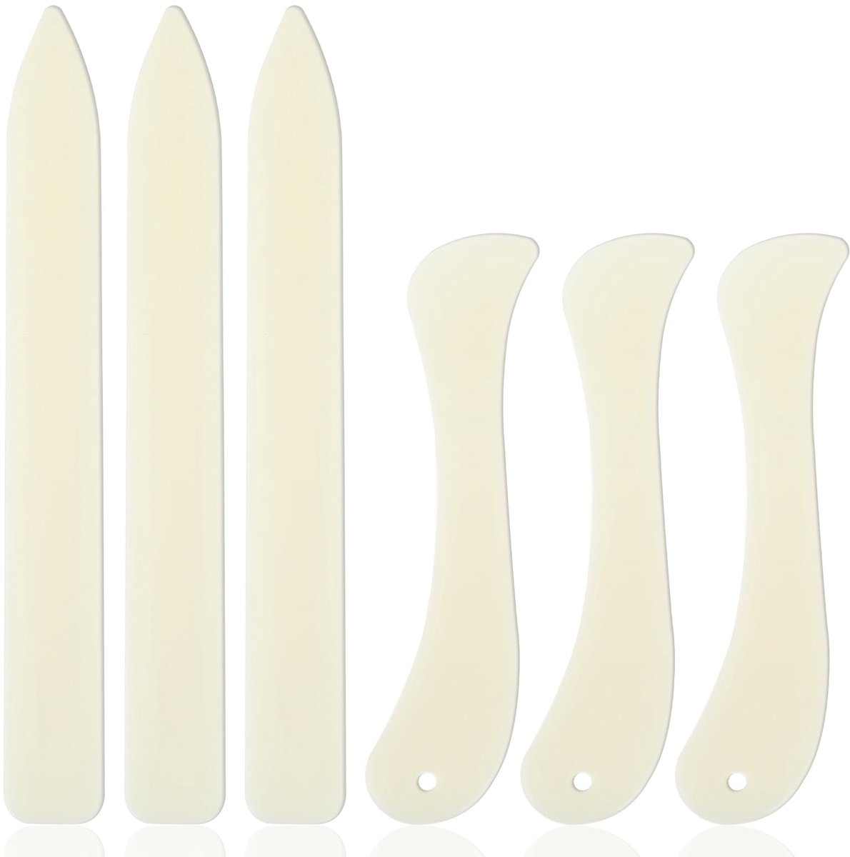 AOZUO 6 stuks vouwplank voor papier, boekbinderlijm en vouwstift, papiervouwset, snijset, kunststof, bonenmap, ideaal - ShopVlot