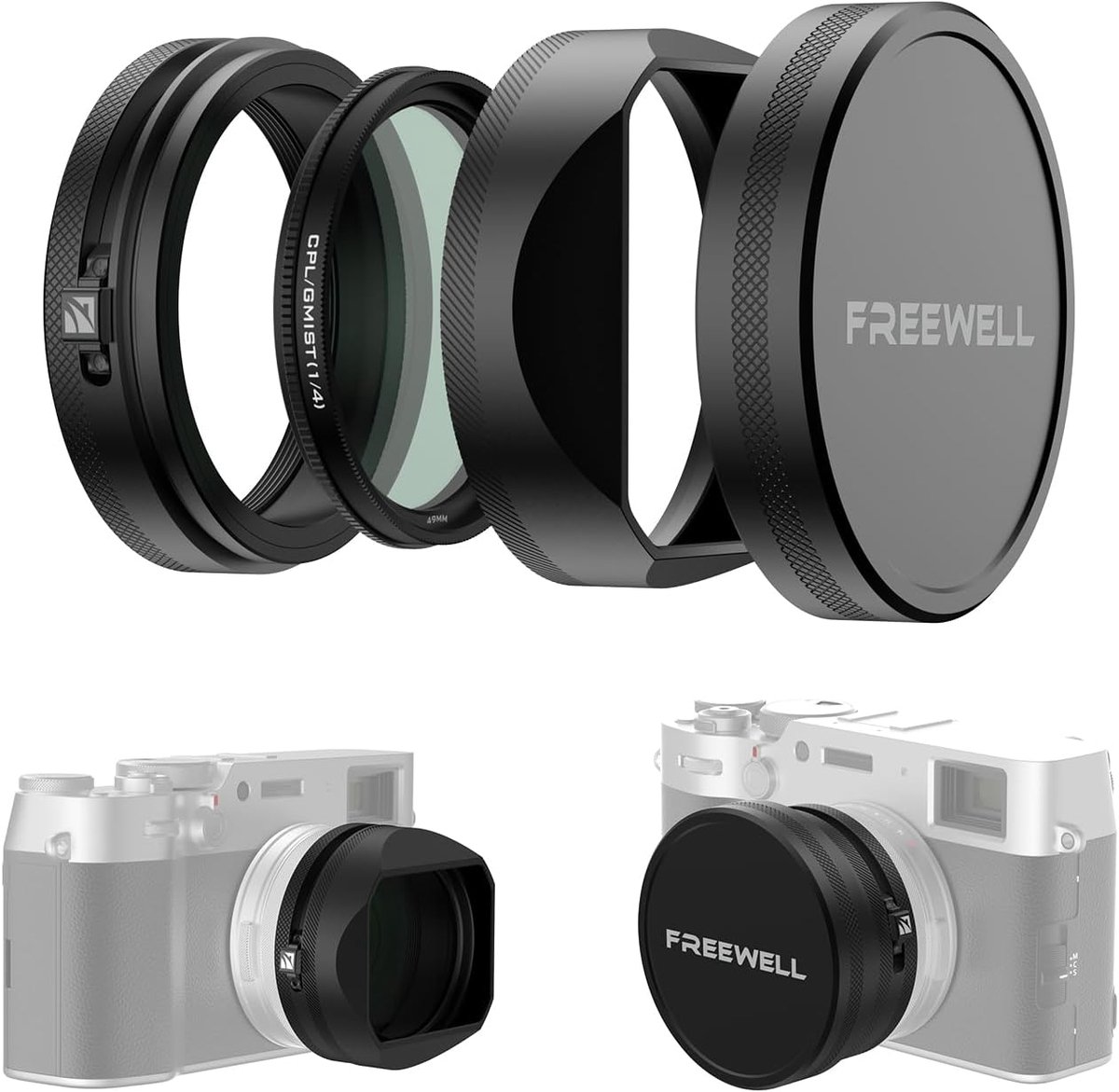Freewell CPL/GMIST (1/4) Filter Set with Lens Hood for Fuji X100 Series - ShopVlot