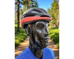 Fietshelm Volwassenen Unisex – Verstelbaar & Lichtgewicht – Zwart/Rood – Met Ventilatie – Maat 58-61 cm – CE EN1078