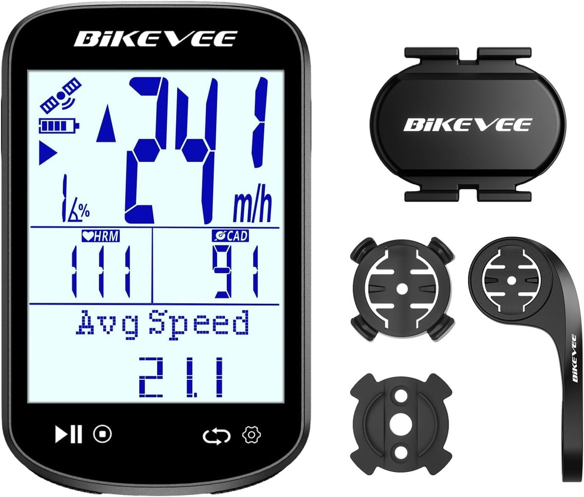 Draadloze GPS Fietscomputer - Zwart - 2.6 inch - Met ANT+ en Bluetooth - Voor Professionele Fietsers