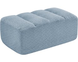 Modulaire Poef - Ergonomische Voetenbank Voor Appartement - Frameless Hocker Met Schuimvulling - Brede Voetensteun - 104x61x45 cm - Woonkamer Blauw