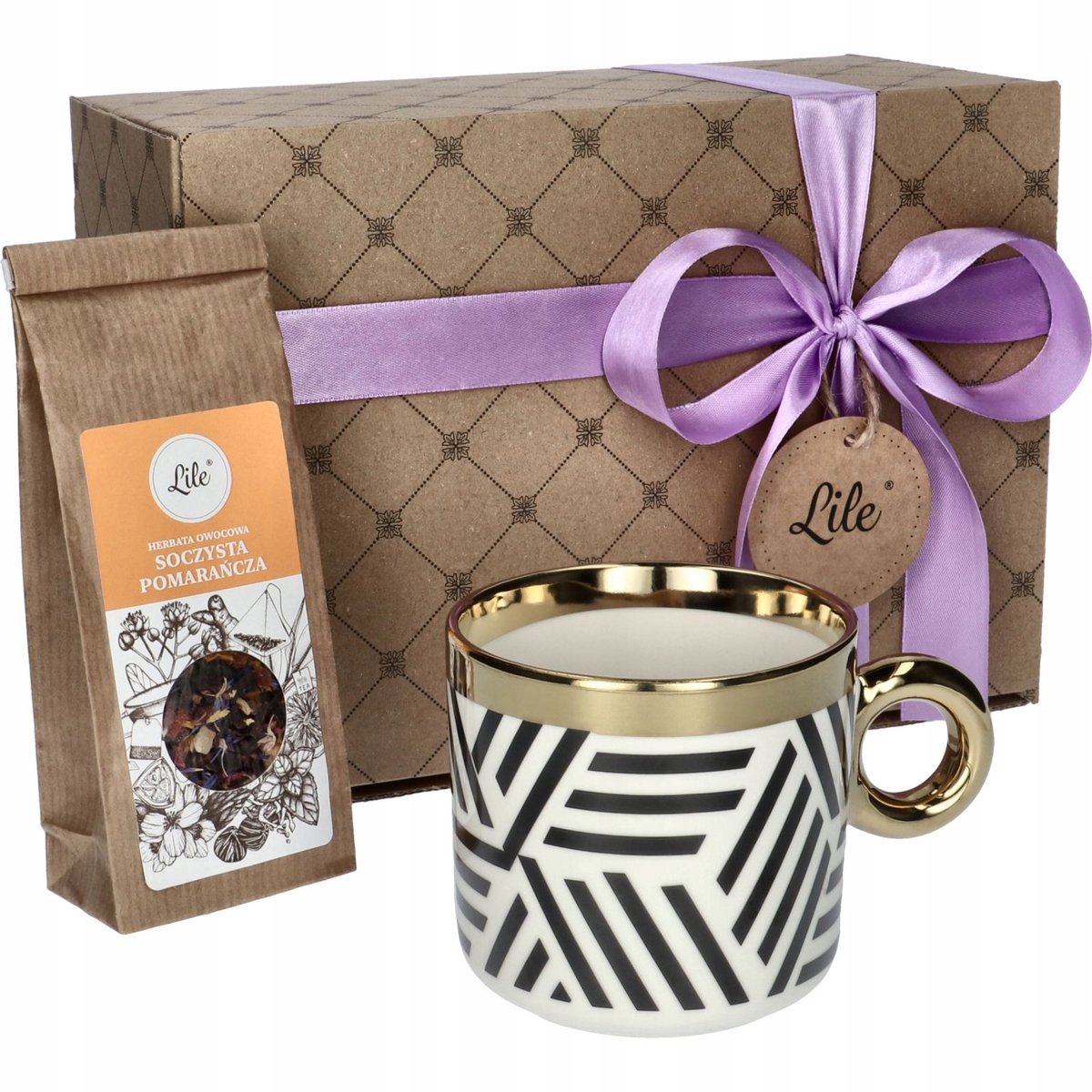 Luxe Cadeauset: Porseleinen Mok met Fruitige Thee