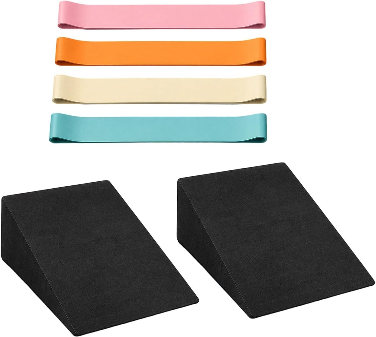 Yoga Blok - Blauw - 23,5 x 15 x 5,5 cm - Antislip Helling - Voor Thuis en Sportschool