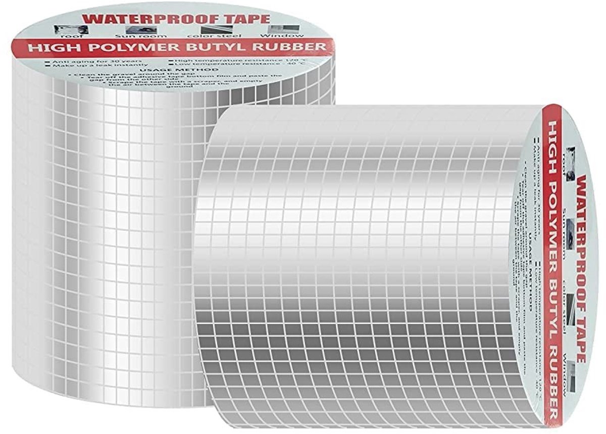 Waterdichte Afdichtingstape - Zilver - 5 m x 10 cm - Butylrubber - Voor Diverse Oppervlakken