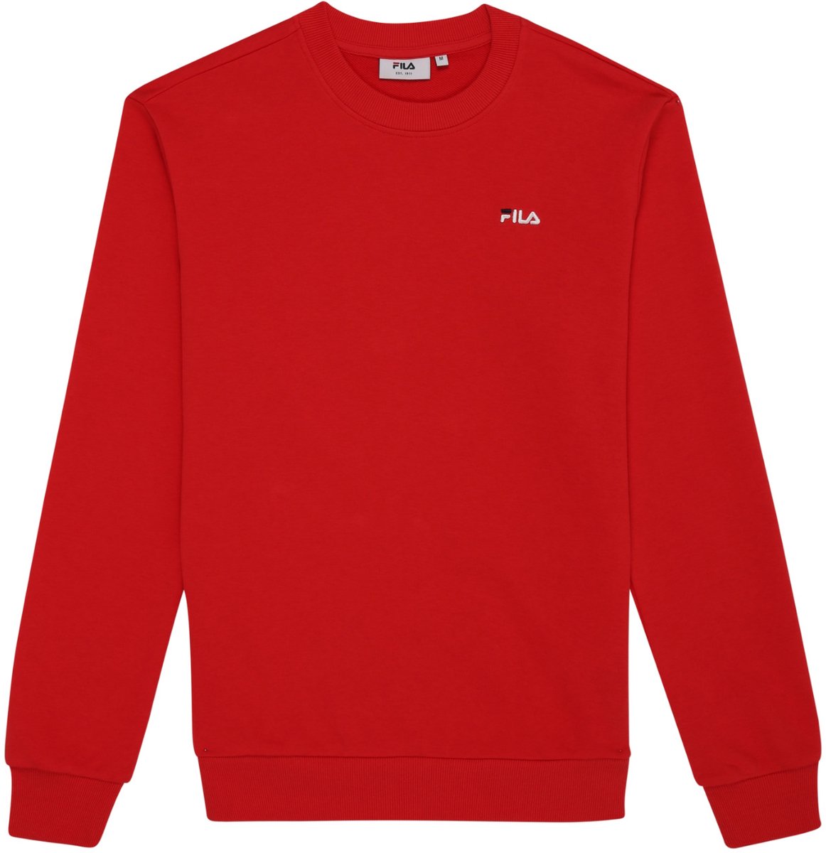 Fila Leverano Regular Crew Sweat Heren 2XL Rood