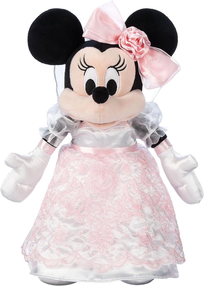 Disney Minnie Mouse - Minnie in bruidsjurk - knuffel 30 cm
