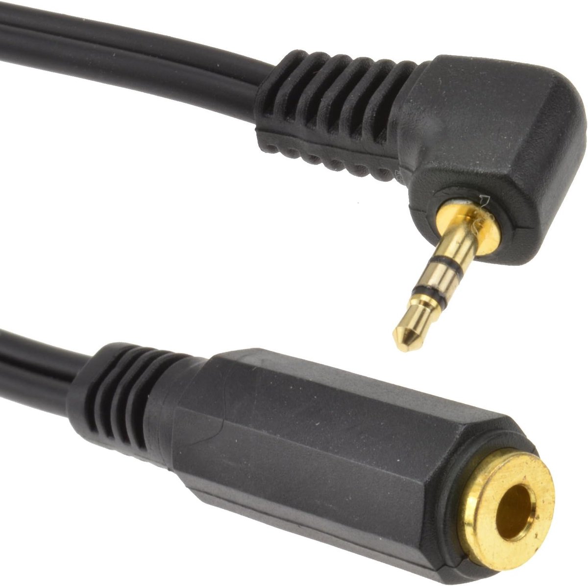 kenable Audio Adapter Cable 3.5mm Jack Connection to 2.5mm Right Angle Stereo Jack Plug Gold 10cm - ShopVlot