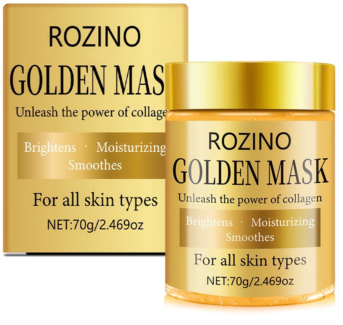 Gouden Collageen Gezichtsmasker – Verzorgend Peel Off Masker voor een Zachte en Gladde Huid