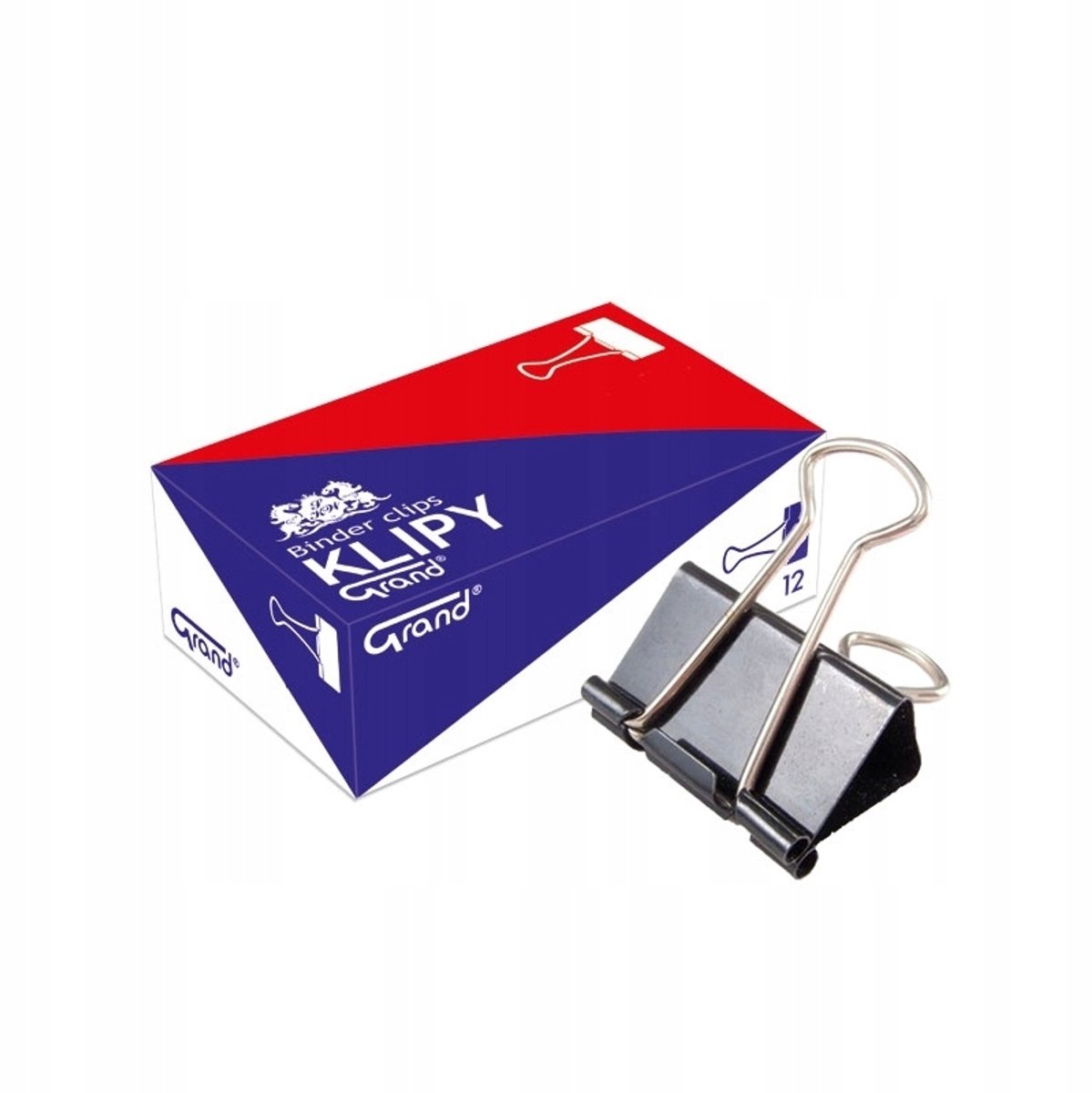 Grand Zwarte paperclips 32mm - 12 stuks