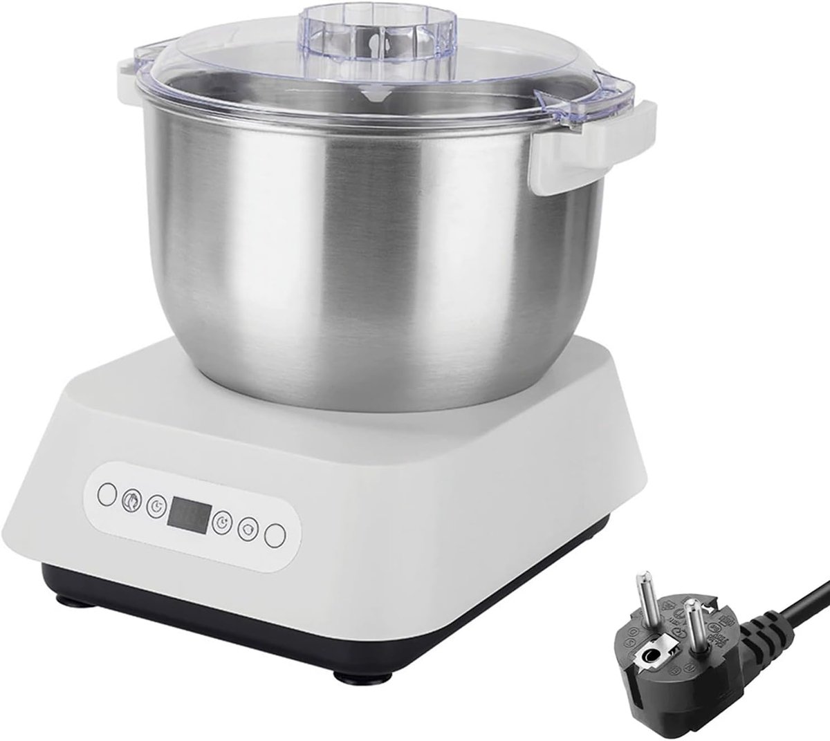 7 L Stainless Steel Dough Flour Mixer Electric Pastry Maker with Ferment Function Large Capacity Automatic Kneading - ShopVlot