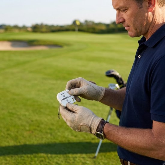 Witte golf score teller set van 2 voor heren en dames – golf score indicator met 2 cijferige slagen teller – handmatige score teller met sleutelhanger – golf score registratie hulpmiddel — afbeelding 4