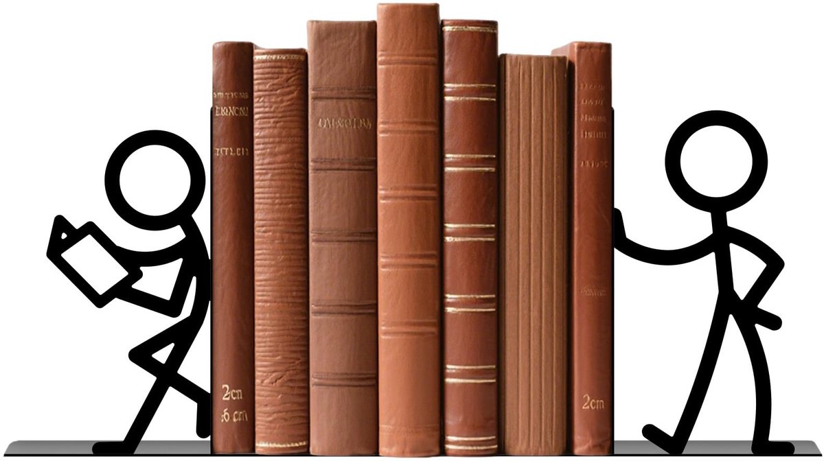 Famanu Boekensteunen voor planken, robuuste metalen boekensteunen, set van 2 stuks Zwart