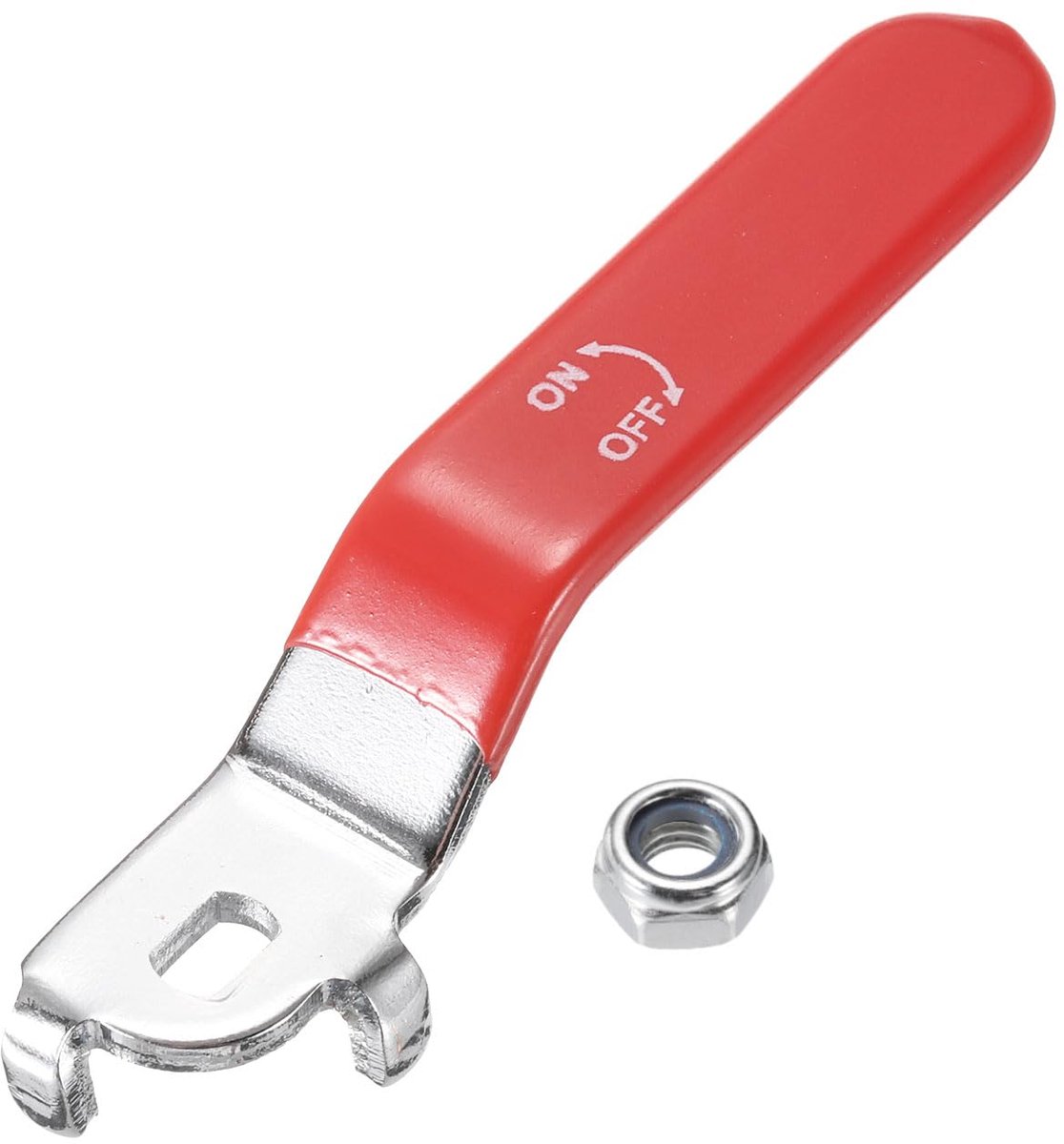 Hebelgreep voor kogelkraan 94mm met gatmaat 8x5x3mm - Rood - 1 stuk