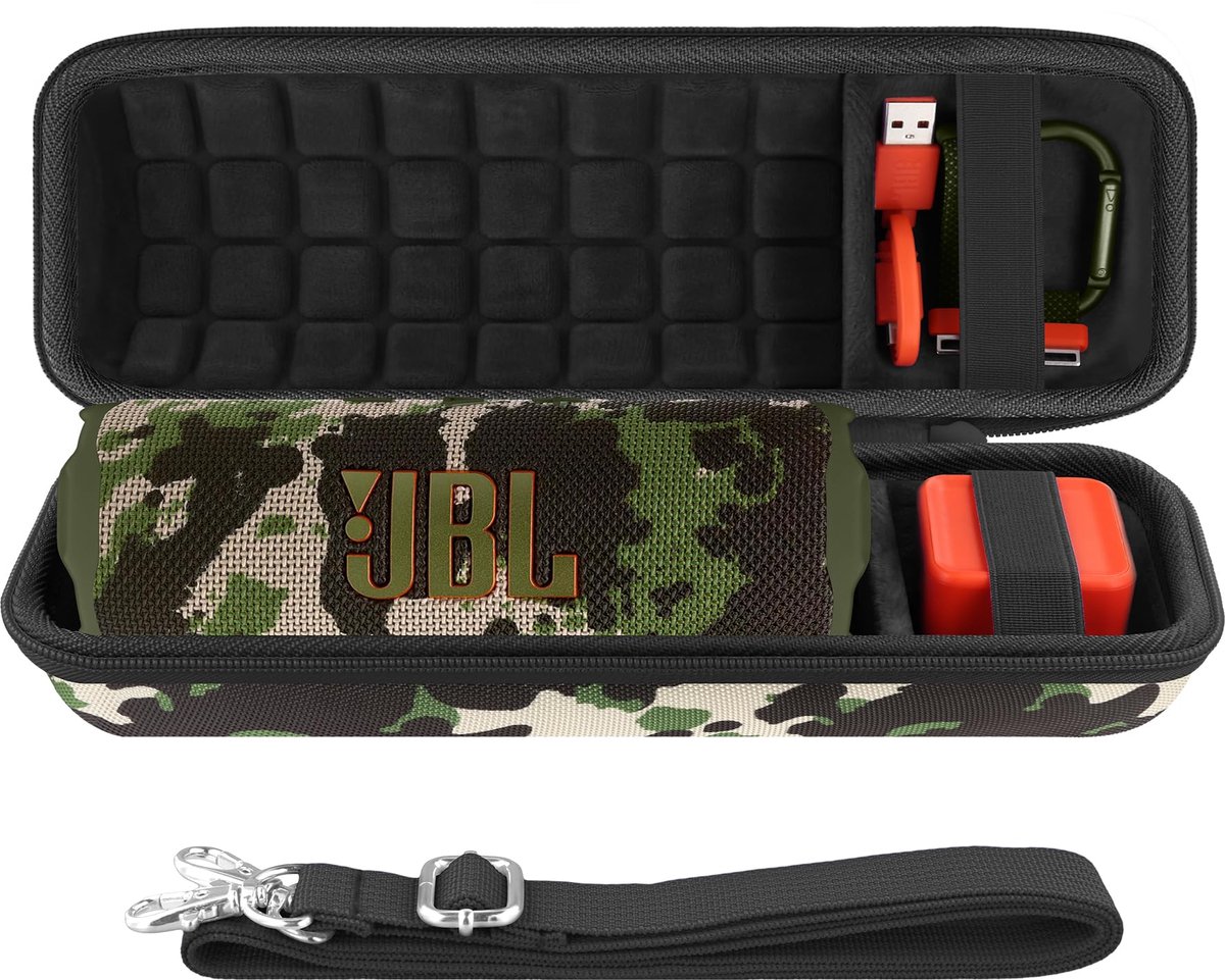 co2CREA Harde reiscase, vervanging voor JBL Flip 6 FLIP 5 Waterdichte draagbare Bluetooth-luidspreker (zwarte - ShopVlot