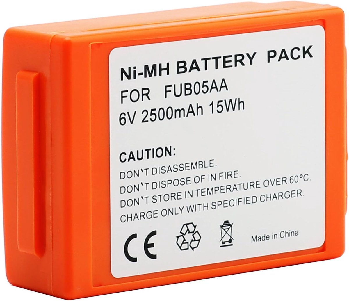 6V 2500mAh 15Wh NI-MH Replacement Battery for FUB05AA, Orange - ShopVlot