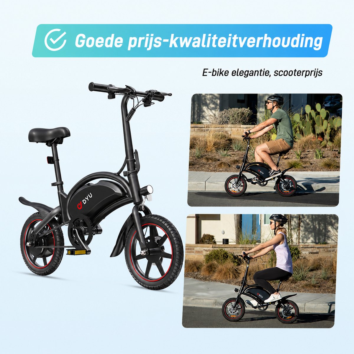 DYU D3F Elektrische Vouwfiets - 35 thumbnail 3