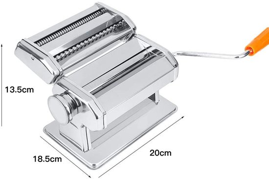 PIPIPOXER Pastamachine - Pastamachine Set -Ravioli, Reginette , Spaghetti & Meer - Verstelbare versnelling - Spaghetti Machine - Keukengerei - Housewarming cadeau - zilver van pipipoxer — afbeelding 5