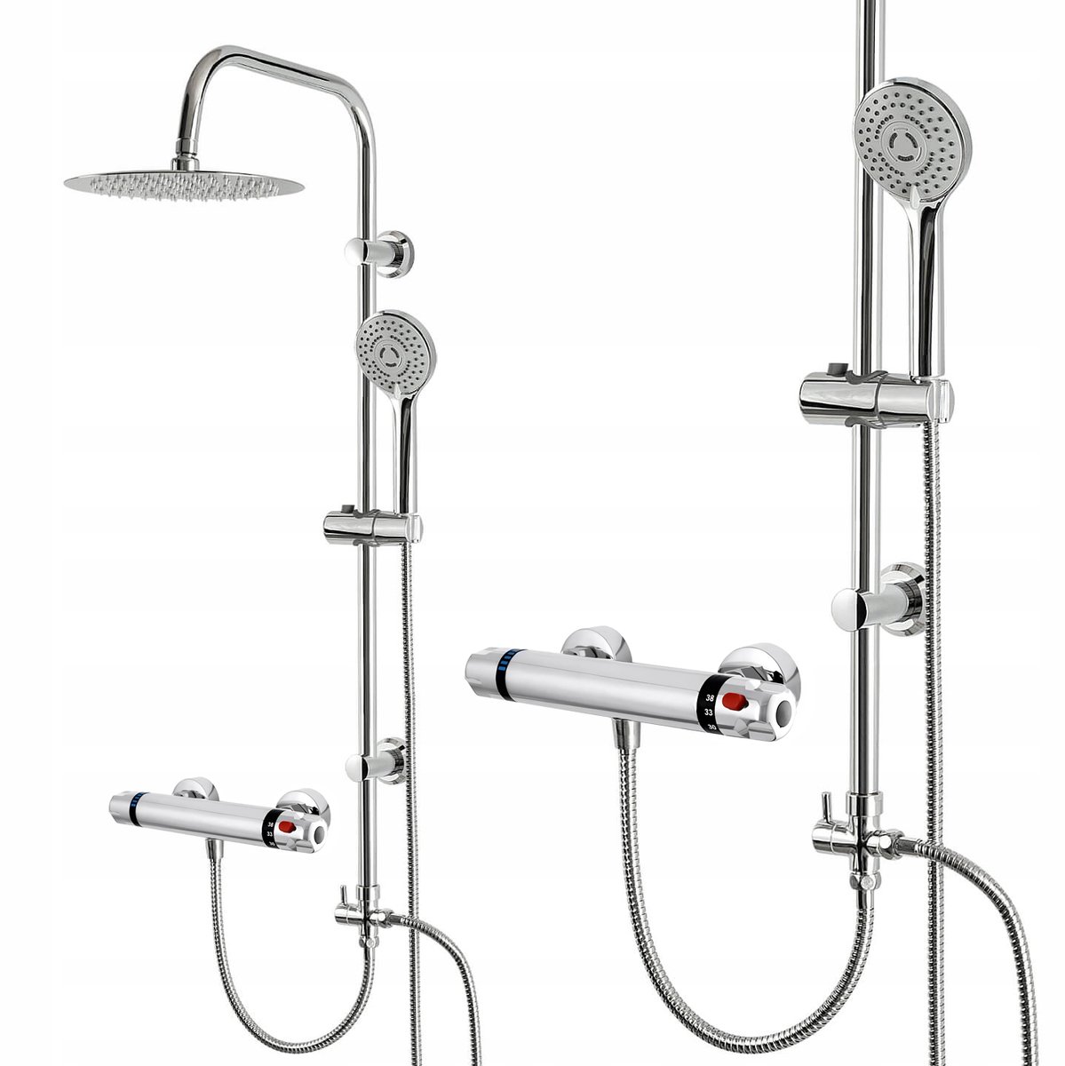 Douchekolom met Thermostatische Kraan & 25cm Regen Douchekop