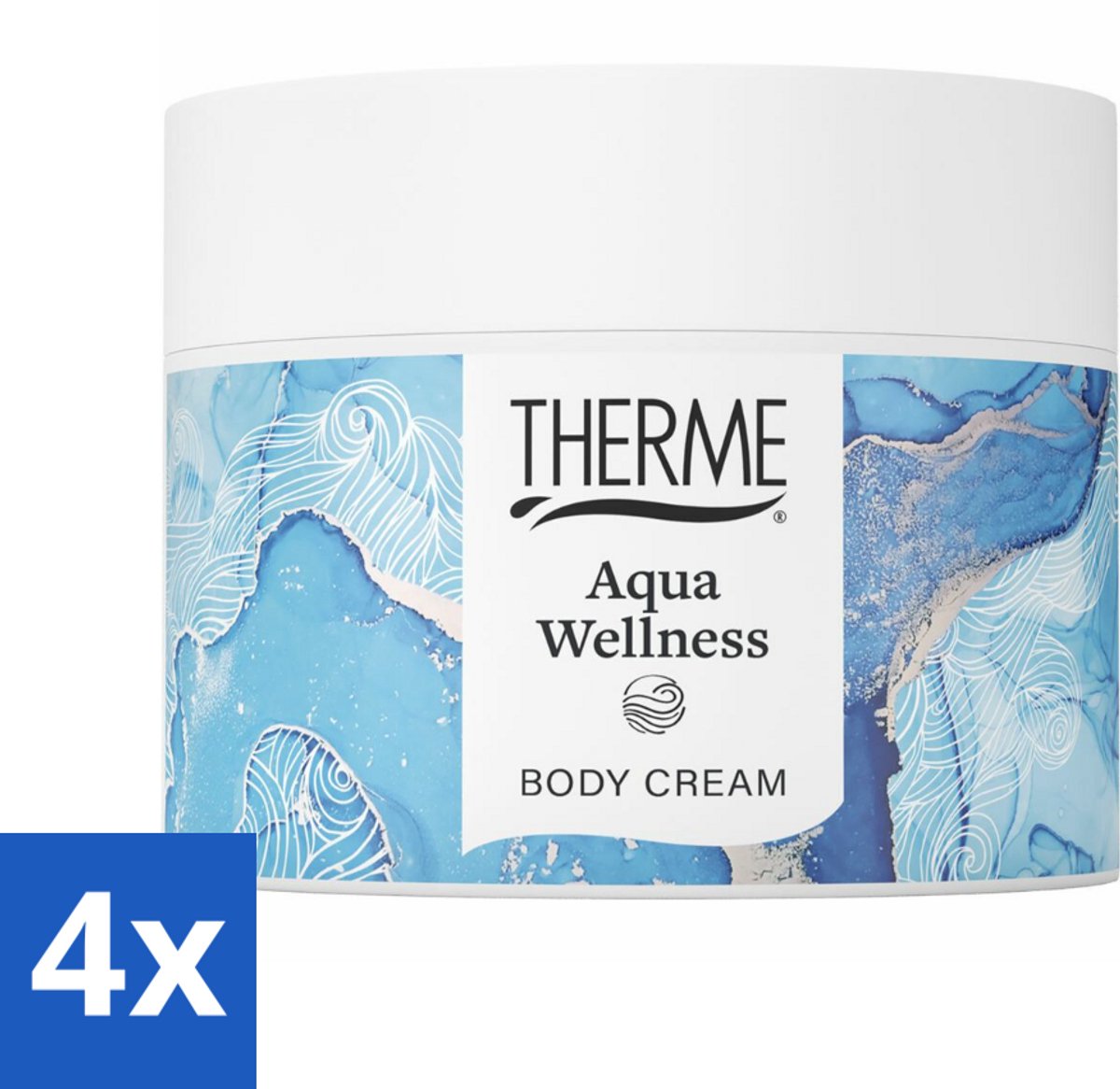 4 x Therme - Aqua Wellness - Bodycrème - Hydraterend - Verzorgend - 225gr - Bodycrème - Hydraterende Crème - Verzorging - Huidverzorging - Vegan Bodycrème
