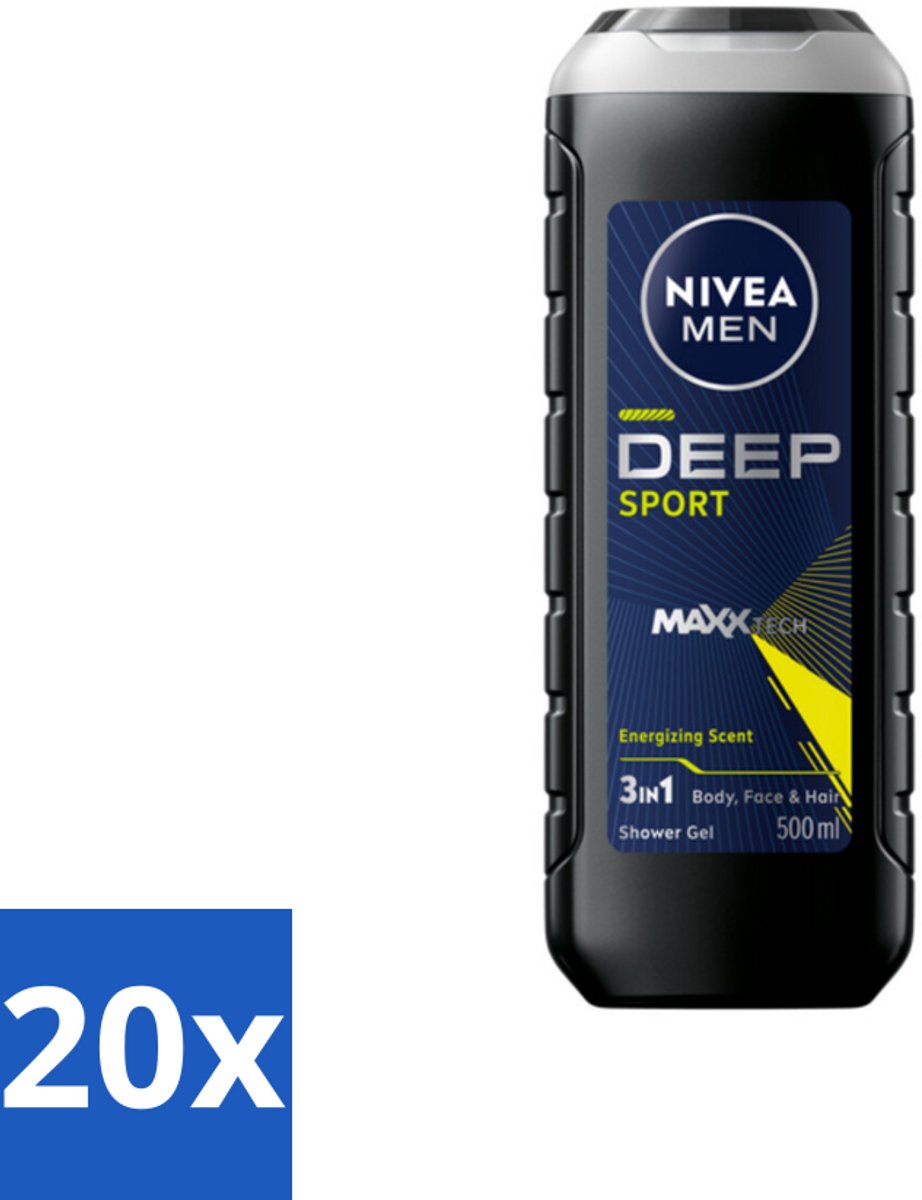 NIVEA MEN - Douchegel - Deep Sport - 500 ml - Bulkverpakking - 20 stuks
