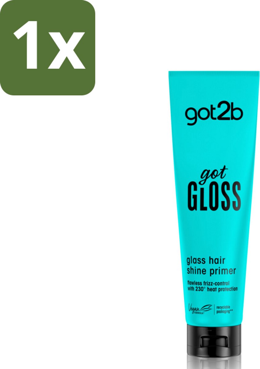 1 x Got2B - Haarprimer - Got Gloss - 150 ml - Haarprimer - Glans - Pluiscontrole - Hittebescherming - Haarstyling