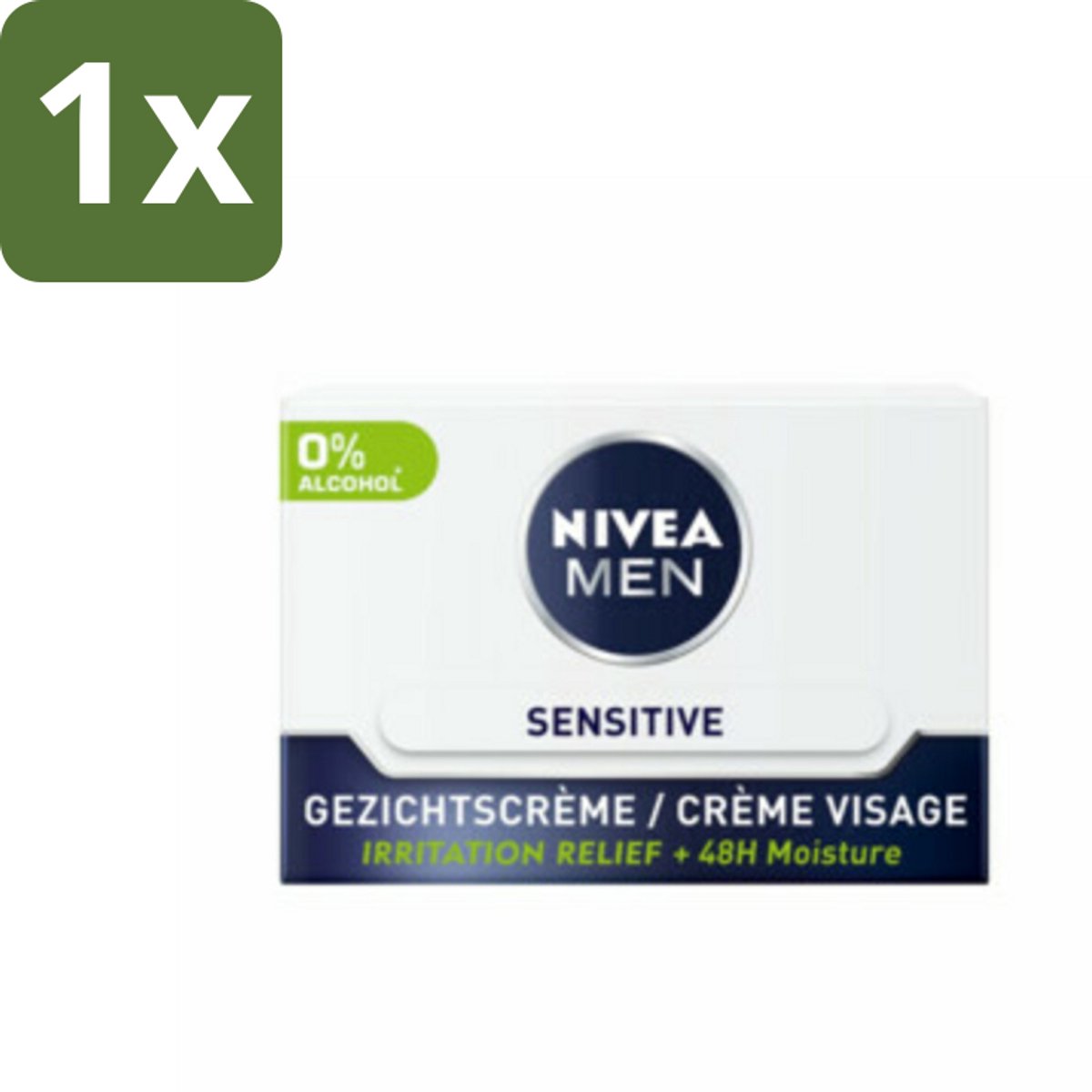 1 x NIVEA MEN - Sensitive - Dagcrème Gezicht - 50 ml - Gevoelige Huid - Dagcrème - Gevoelige Mannenhuid - Huidverzorging - Roodheid
