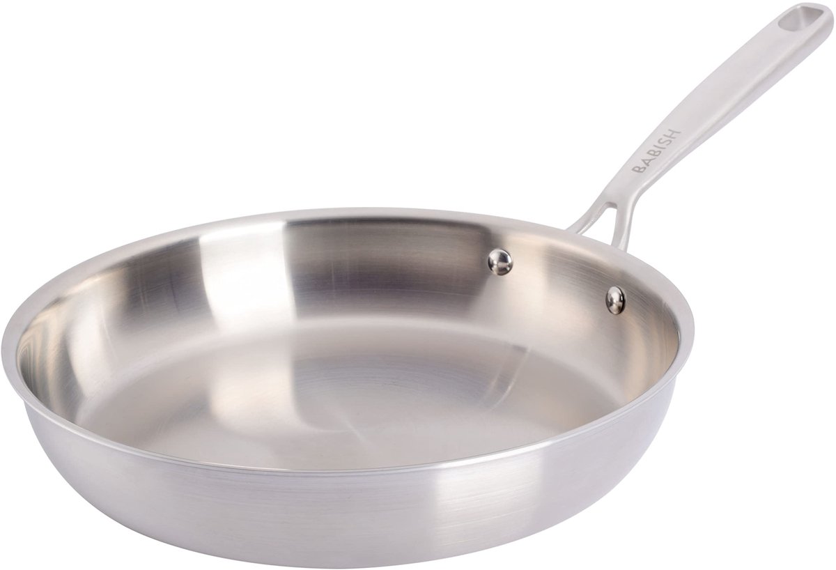 Frituurschotel 10 Inch - RVS Triply - Professionele Kwaliteit - Ideaal voor Perfect Gebakken Gerechten - ShopVlot