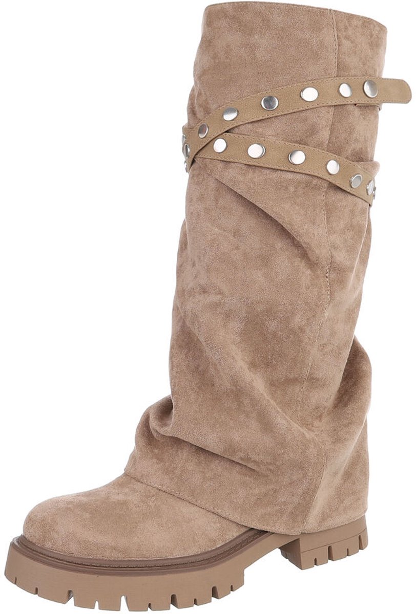 Hoge laars - studs en profielzool - dames Mt:40