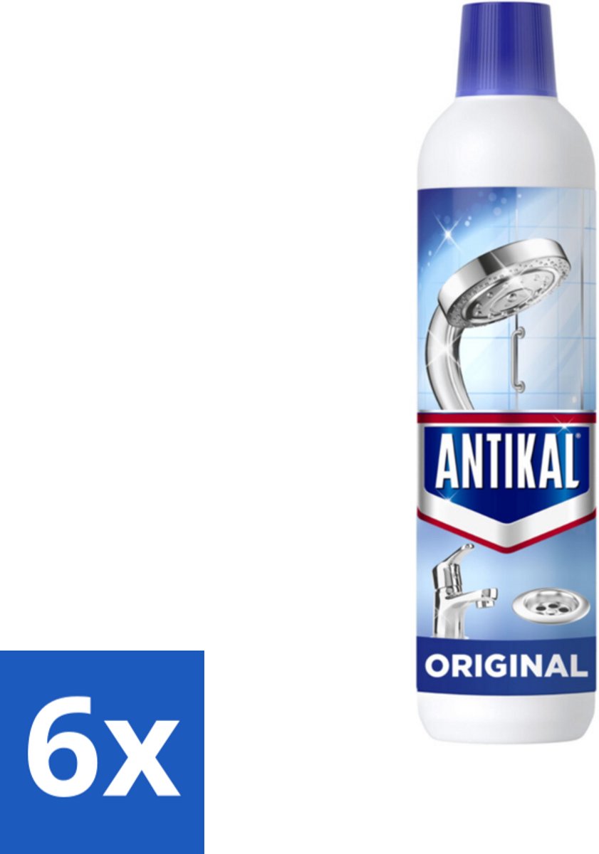 6 x Antikal Original Gel - Kalkreiniger - Extra Hechting - Diepwerkend - 750 ml - Kalkreiniger - Kalk Verwijderen - Kalkaanslag - Gel Reiniger - Diepe Reiniging