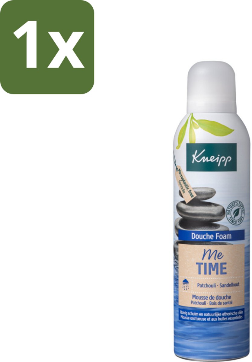 1 x Kneipp - Douche schuim - Me‑Time - Patchouli & Sandelhout - 200 ml - Douche Foam - Patchouli En Sandelhout - Me-time - Rustgevend Schuim - Huidverzorging