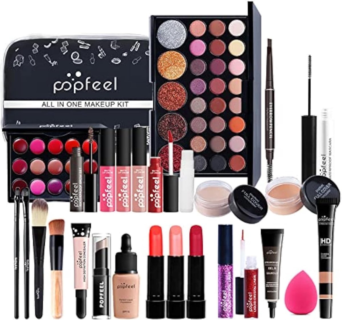 Make-up Set voor Tieners - Multikleur - Geschikt voor Alle Huidtinten - Hoge Pigmenten en Waterdicht - Voor Meisjes