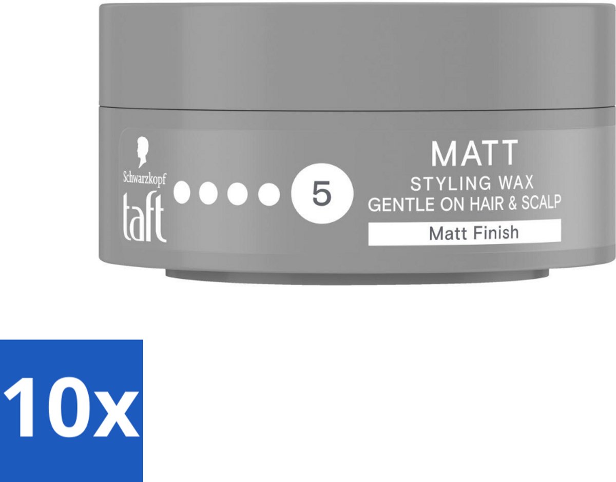Taft - Matt 5 - Styling Wax - Matterende finish - 75 ml - Bulkverpakking - 10 stuks