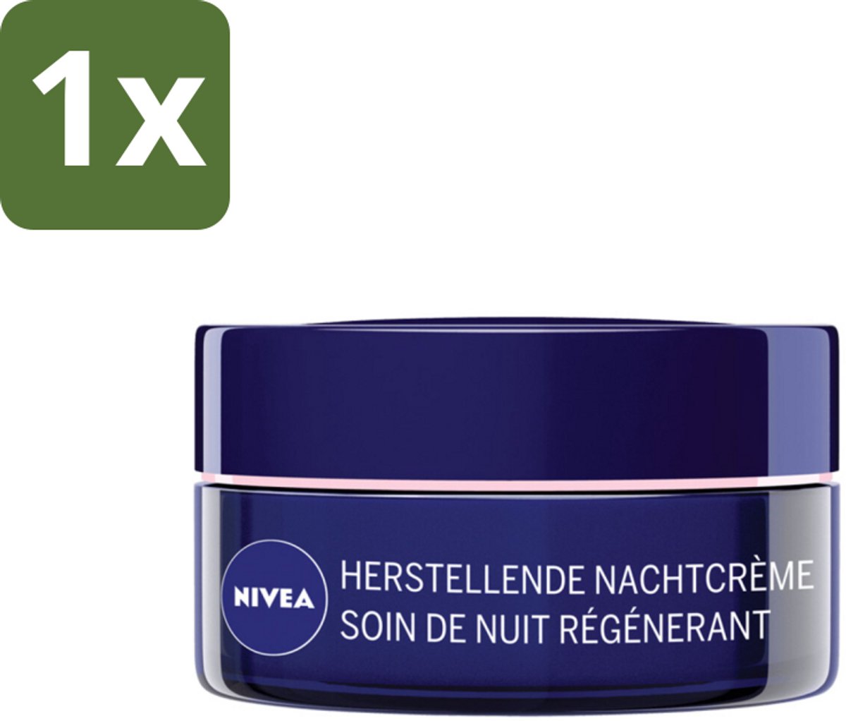 1 x NIVEA - Nachtcrème - Essentials +24U Voedend - Voor gevoelige & droge huid - Met Sheaboter & Amandelolie - 50 ml - Nachtcrème - Voedende Nachtcrème - Gevoelige Huid - Droge Huid - Sheaboter