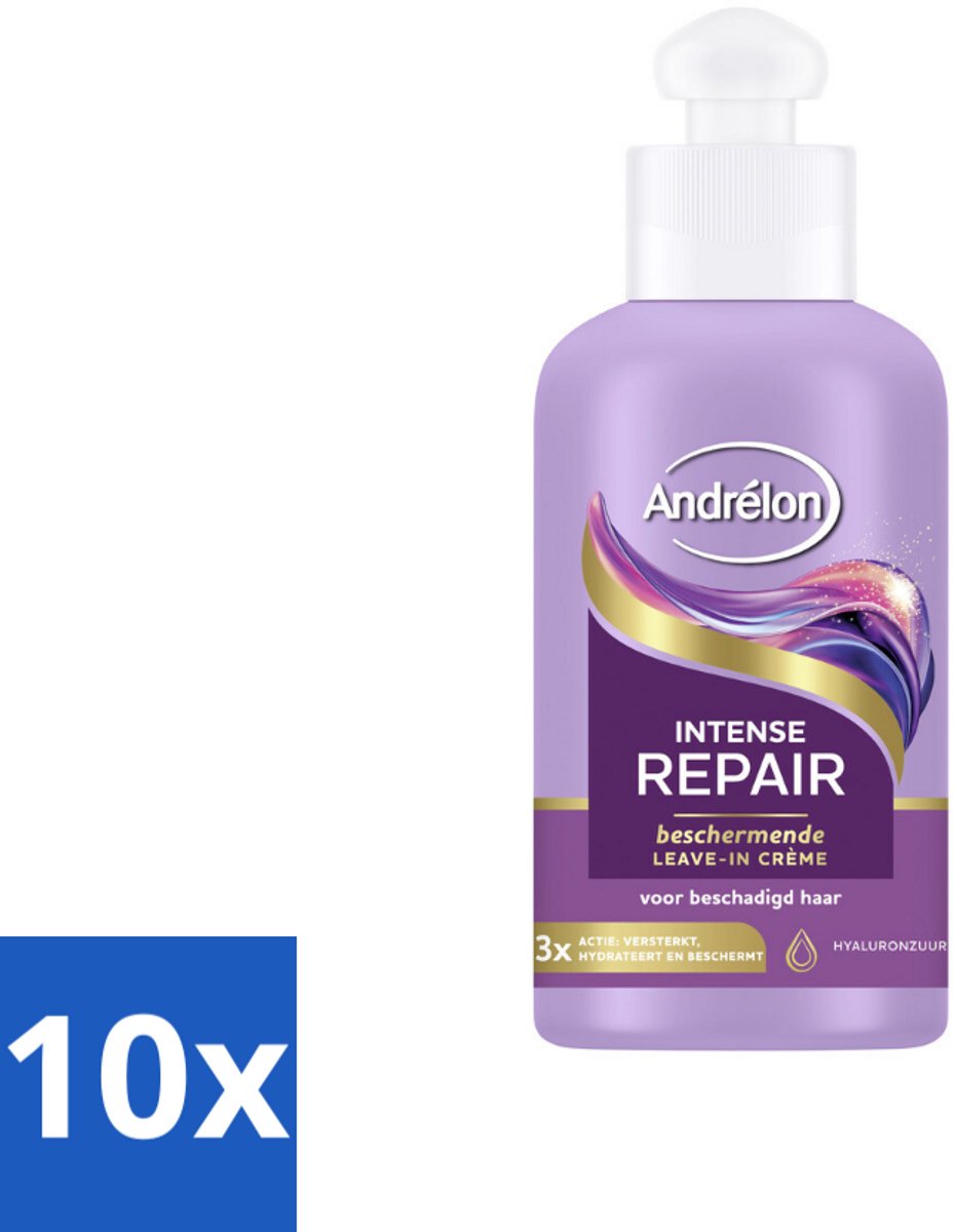 Andrélon – Leave-In Crème – Intense Repair – 200 ml - Bulkverpakking - 10 stuks