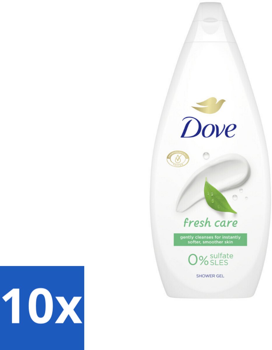 10 x Dove Douchecrème - Fresh Care - 720 ml - Douchecrème - Huidverzorging - Hydratatie - Zachte Huid - Droge Huid