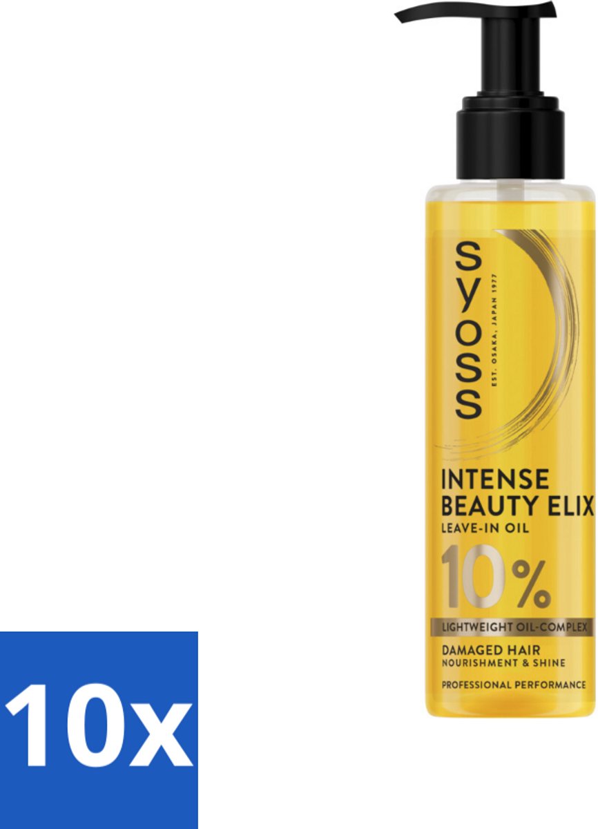 10 x Syoss - Beauty Elixir - Haarolie - Voedt & Glanst - 100 ml - Haarolie - Haarserum - Voedend Haarproduct - Glanshaar - Droog Haar